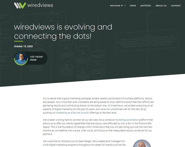 Screenshot - WiredViews is connecting the dots