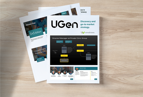 Booklet showing some of the market research done on behalf of UGen